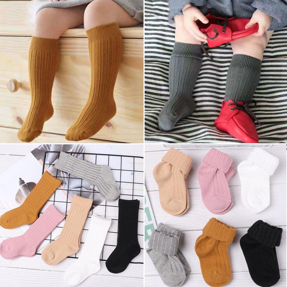 Vớ Cotton Dài Qua Gối Màu Sắc Kẹo Ngọt Dành Cho Trẻ Em