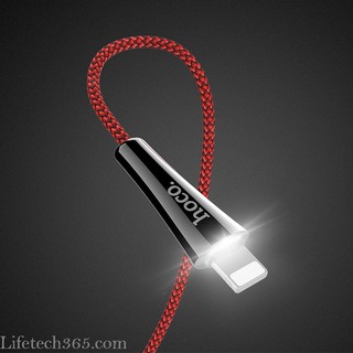 Hoco U41 – Cáp sạc lightning bọc dù có đèn led báo sạc