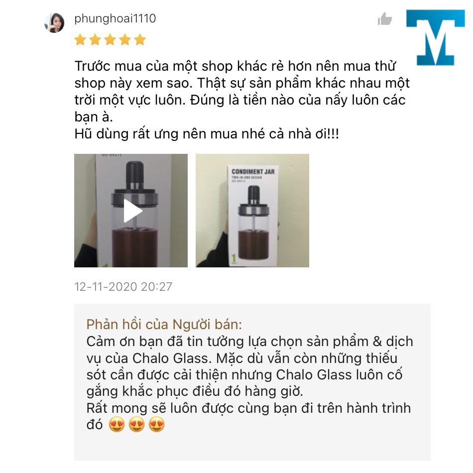 Hũ gia vị thủy tinh JIMMEAL 250ml (Kèm thìa múc) | BigBuy360 - bigbuy360.vn