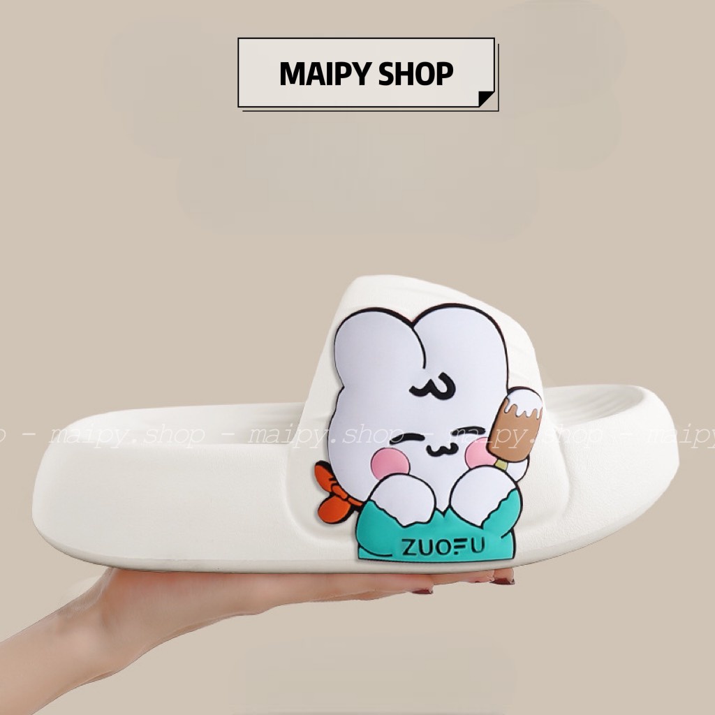 Dép bánh mì Chao béo nữ quai ngang Gấu Bear  cute đế độn chất EVA siêu nhẹ đi trong nhà  Maipy DL292