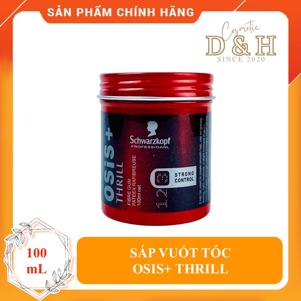 Sáp vuốt tóc nam OSIS+ Thrill 3 -100ml- gel giúp tạo kiểu dễ dàng giữ nếp tóc dành cho nam và nữ