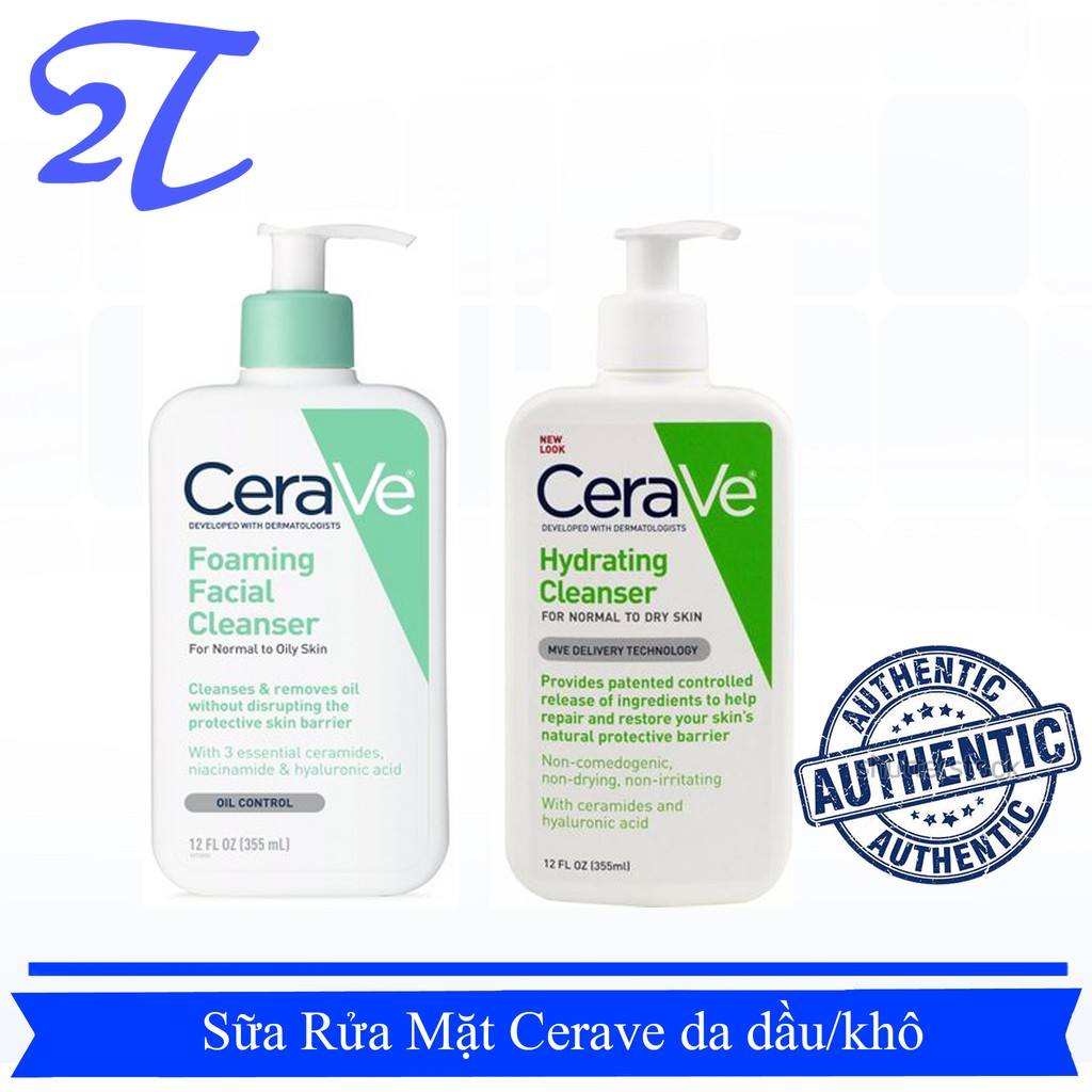 [AUTH] Sữa Rửa Mặt Cerave Facial Cleanser Da Thường Đến Dầu / Cerave Hydrating Cleanser Da Thường Đến Khô