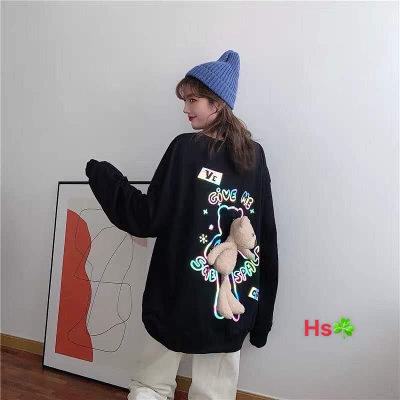 Áo gấu bông give me,chất dày dặn - Shop Q&amp;V