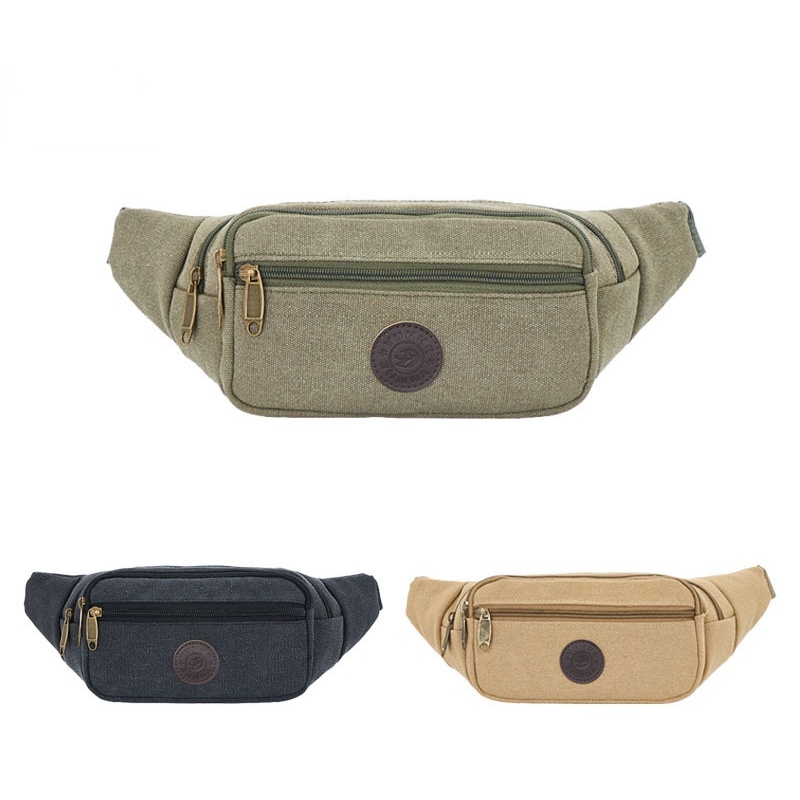 Túi canvas đeo chéo đựng điện thoại đa năng phong cách doanh nhân cho nam