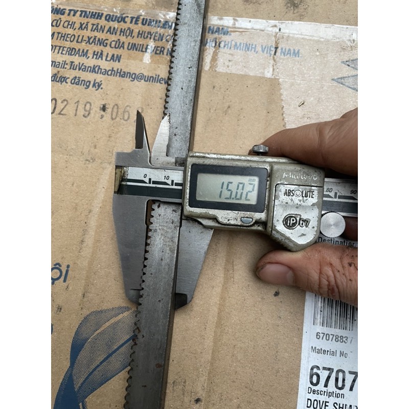 THANH RĂNG M1- 15x15x1000 BƯỚC T=3.14