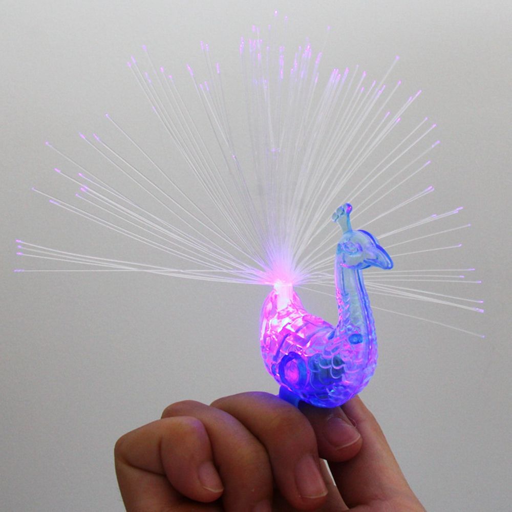 VANES1 Shine Glow Toys Lighting Flash Lamp Luminous Peacock Christmas Kids Toy Fiber Optic Light Multicolor Home  Decoration Party Supplies LED Lights/Multicolor