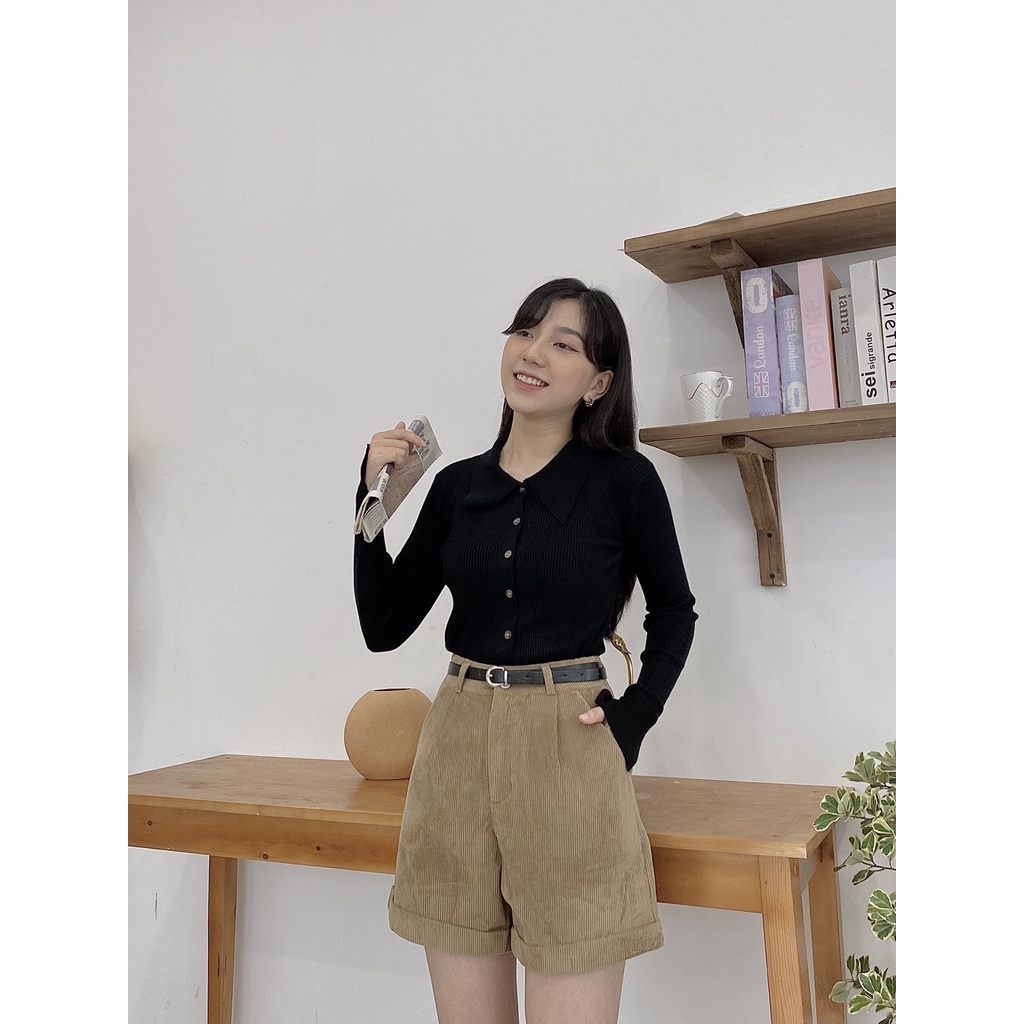 ÁO LEN KHUY TRƠN CỔ NHỌN | BigBuy360 - bigbuy360.vn