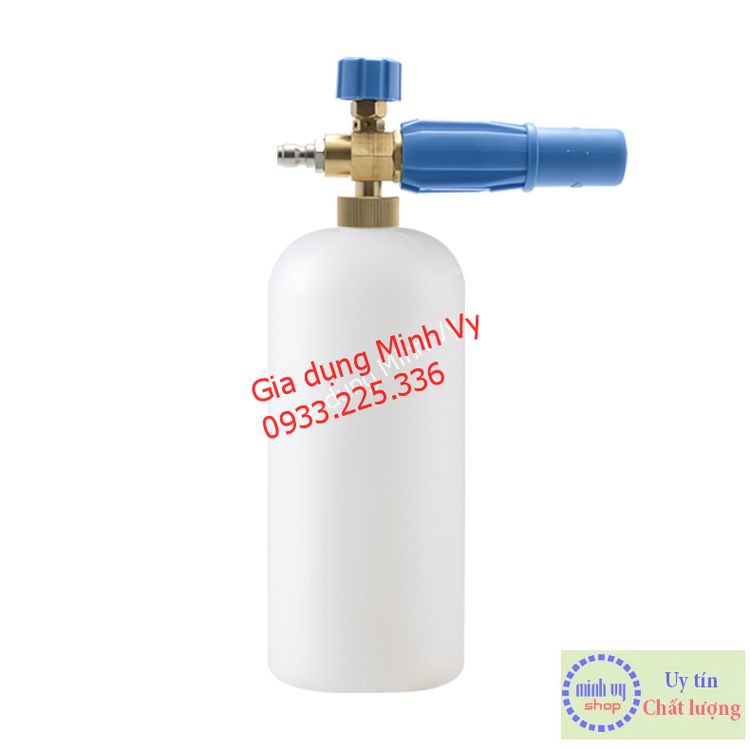 Bình tạo bọt tuyết gắn súng phun rửa xe 1L - bình dày - mỏ ngắn - BT1LV3