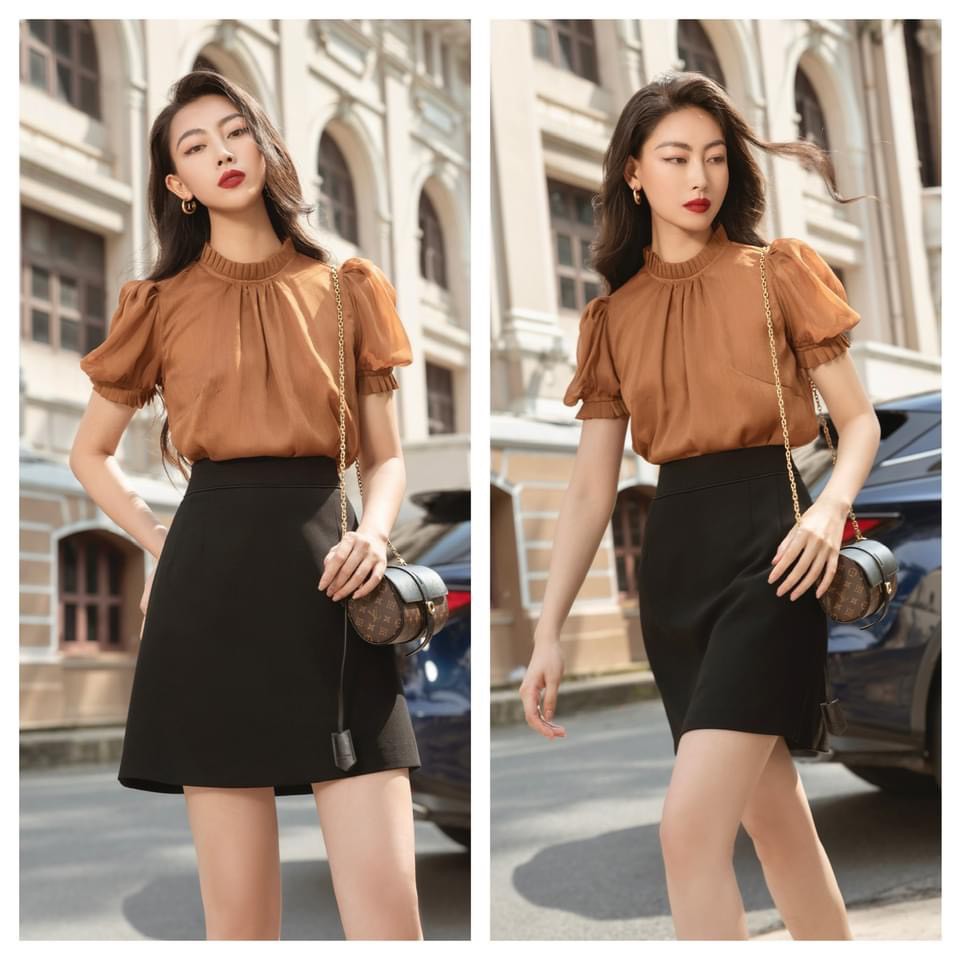 Áo kiểu cho nữ G97 đủ size chất mát, áo kiểu tay bồng nữ chất đẹp tôn dáng form chuẩn, áo công sở nữ