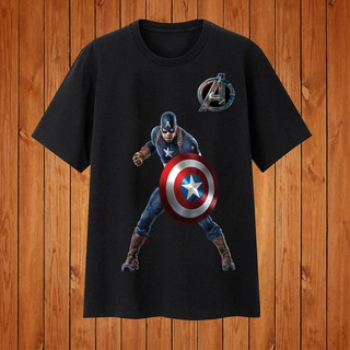 Áo thun Áo phông Unisex tay ngắn cotton in hình Captain America - The Avengers mặc cho cả nam và nữ thoáng mát hè 2021