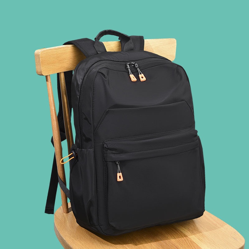 Balo nam nữ phong cách Hàn Quốc đơn giản dây kéo màu cam, Balo nam, Balo nữ, Balo Unisex BL003