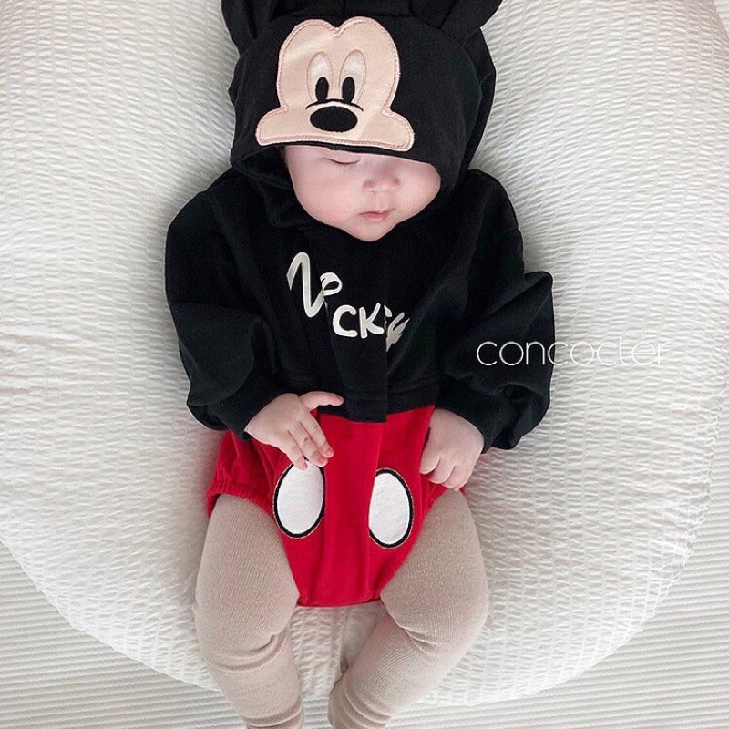 Body Cho Bé  Freeship  Body Hình Thú Chuột Mickey Và Gấu Pooh Cho Bé