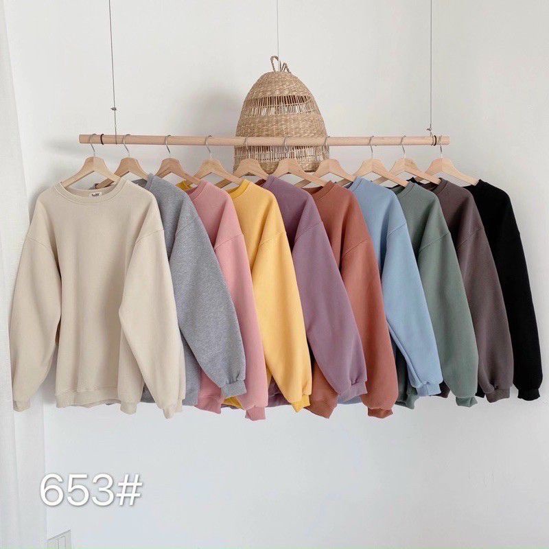 Áo Nỉ Bông Mịn Sweater 9088 Quảng Châu Form To Rộng Mặc Siu Ấm Áp, Hàng Đẹp Không Bai Không Xù Lông