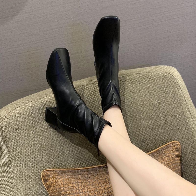 [SẴN -LOẠI 1] Bốt nữ Metan Boots da nhăn đế trụ phong cách trẻ trung | BigBuy360 - bigbuy360.vn
