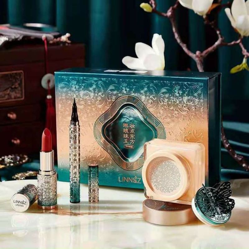 [SẴN] Set trang điểm nội địa trung 4 món Linnsz cánh bướm sang chảnh - Miss Xinh | BigBuy360 - bigbuy360.vn