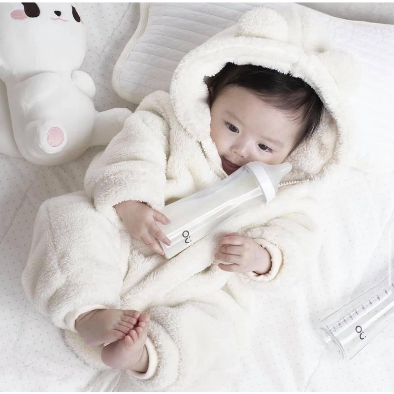 Bình sữa cho bé OU:WISH PPSU 140ml, bình sữa trong suốt cho bé sơ sinh - Tôm bebee TB041