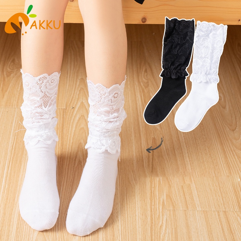 Vớ cotton Mỏng Phối Ren Xinh Xắn Cho Bé Gái