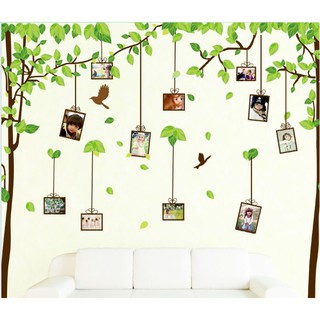 (HCM) Decal dán tường Cây treo khung ảnh 7 ( 210 x 275 cm )