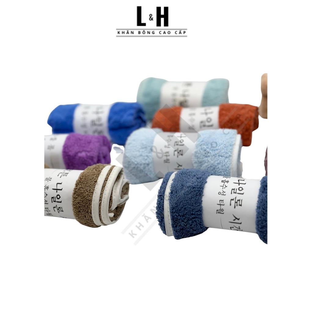 Combo 10 Khăn mặt lông cừu, trơn, siêu mịn, KT 30x50cm
