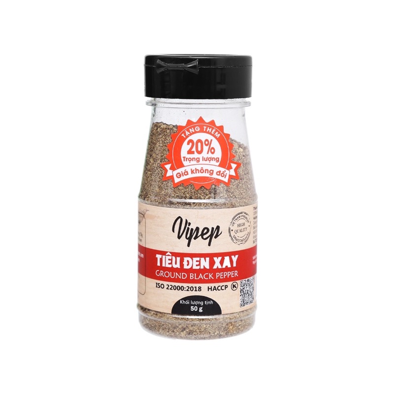 Hạt tiêu đen xay vipep 50g