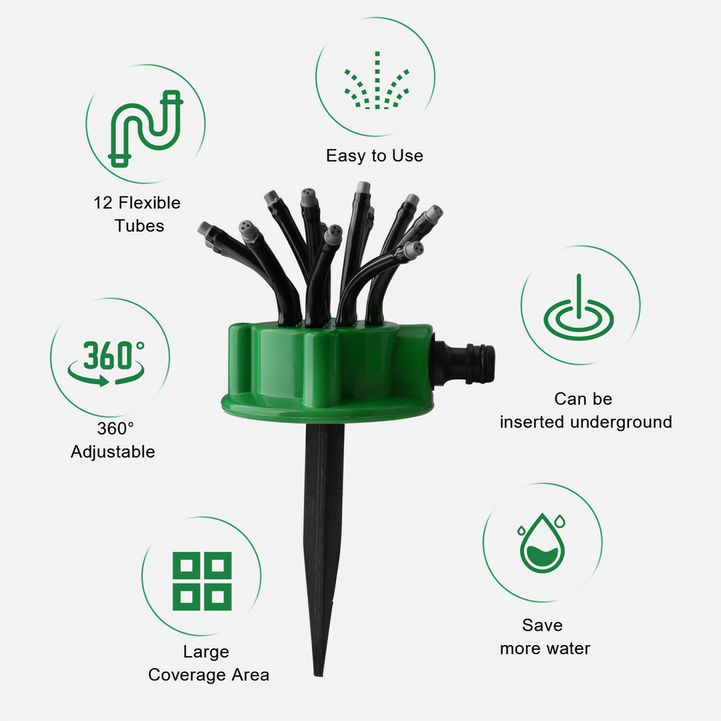 Vòi Phun Nước Tưới Cây Tự Động Xoay 360 Độ Tiện Dụng