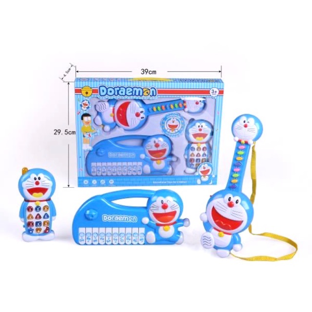 Đồ Chơi Âm Nhạc Cho Bé 3 Chi Tiết Đàn Piano, Đàn Organ, Điện Thoại Hình Doraemon