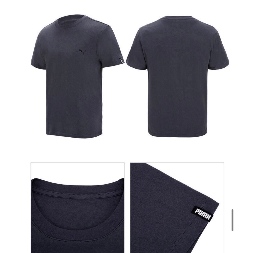 Áo thun tay ngắn cổ tròn in logo tay P.u.m.a