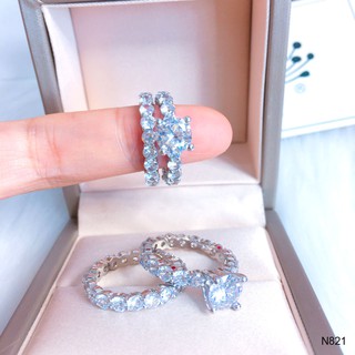 Set 2 nhẫn bạc nữ đính đá cao cấp thanh lịch Orin N821