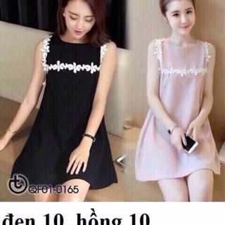 Đầm suông viền hoa