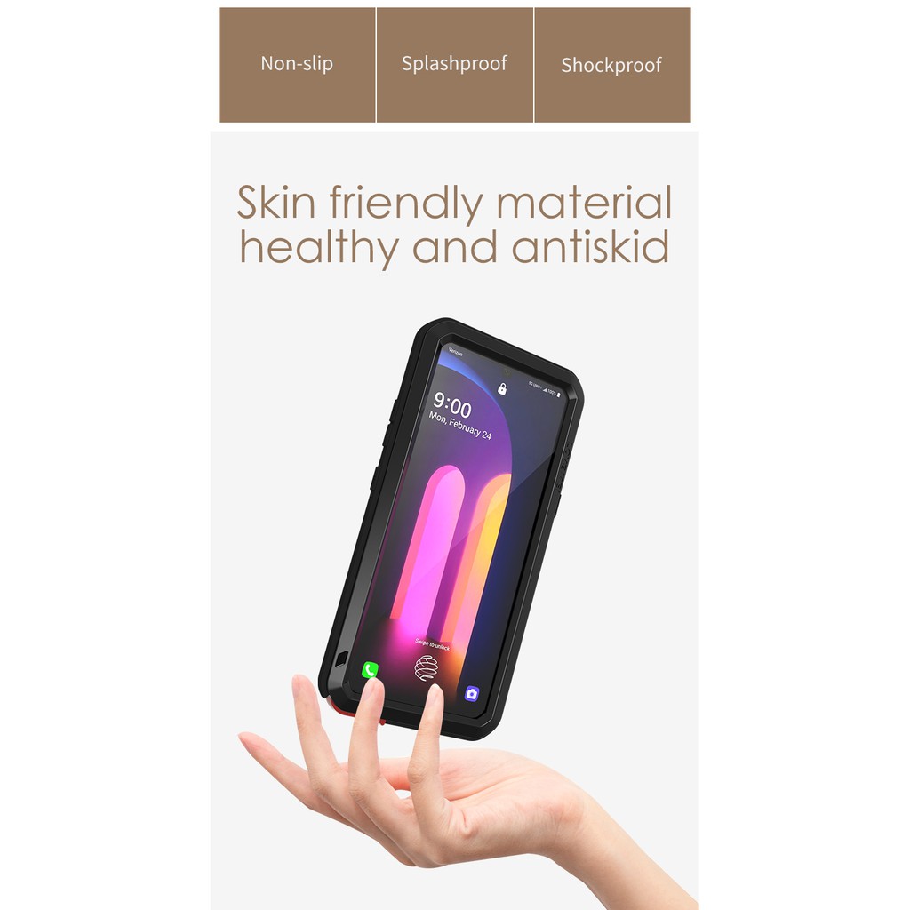 Ốp Lưng Kính Cường Lực Chống Sốc Chống Nước Cho LG V60