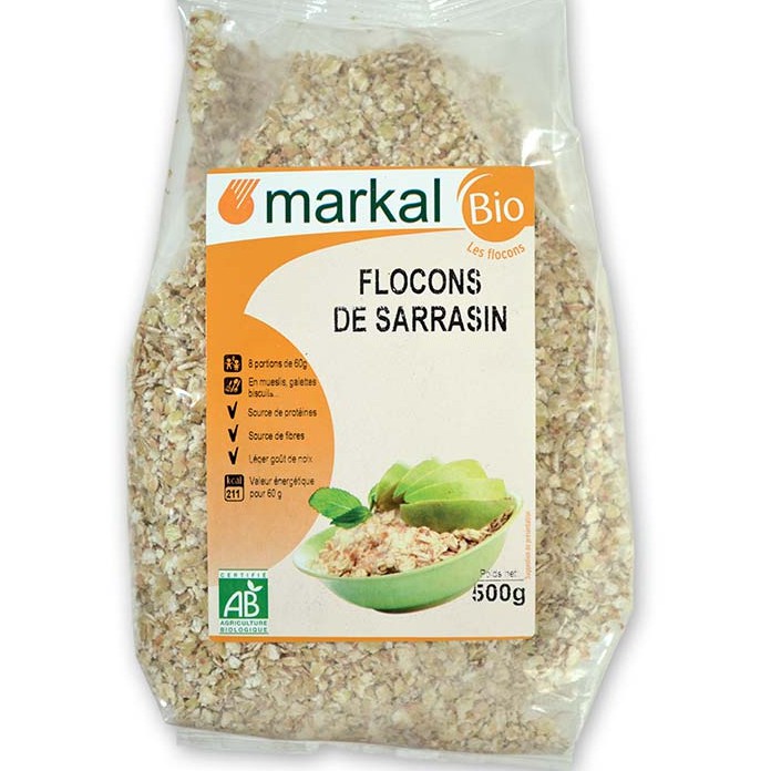 Hạt Kiều mạch / ORGANIC / Kiều mạch Hữu cơ cán dẹp Markal 500 gr, Nhập Khẩu Pháp