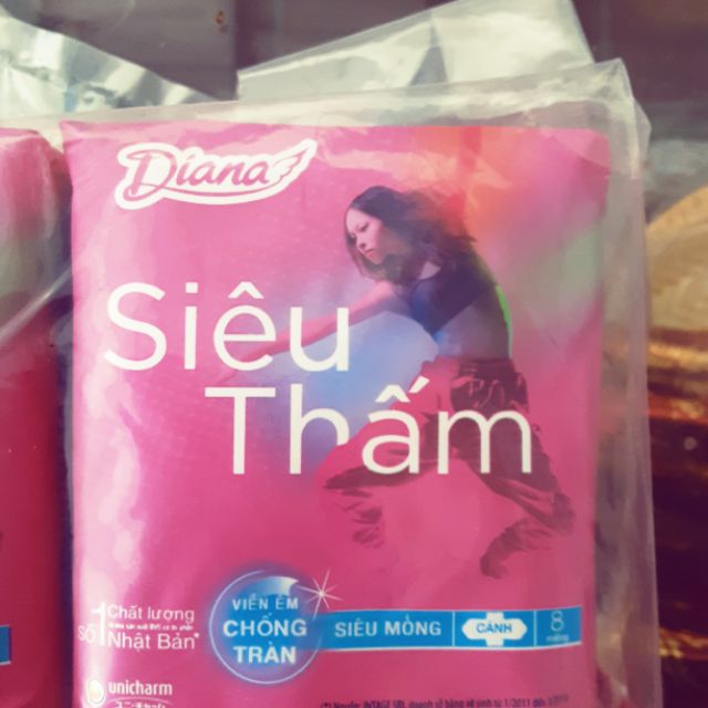 Băng vệ sinh Diana siêu thấm siêu mỏng cánh