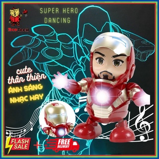 Đồ Chơi Robot Người Sắt Iron man, Người nhện Nhảy Múa Theo Nhạc cực kỳ vui nhộn cho bé RedTech.
