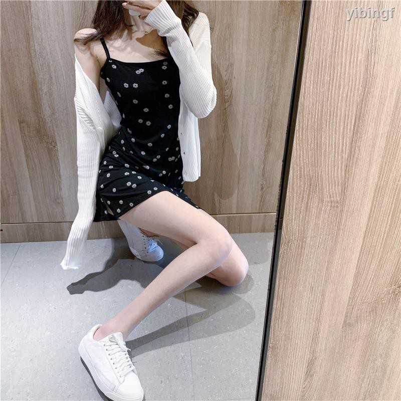 Set Đầm Hai Dây Và Áo Khoác Cardigan Dệt Kim Thời Trang 2020 Xinh Xắn Cho Nữ | BigBuy360 - bigbuy360.vn