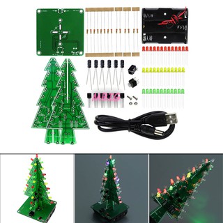 Bộ dụng cụ tự làm đèn flash LED thủ công hình cây thông noel