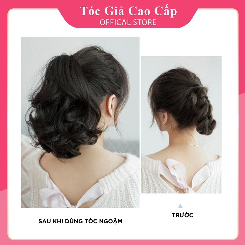 Tóc giả ngoặm xoăn phồng ngắn 25cm - Hình thật tại shop,M036