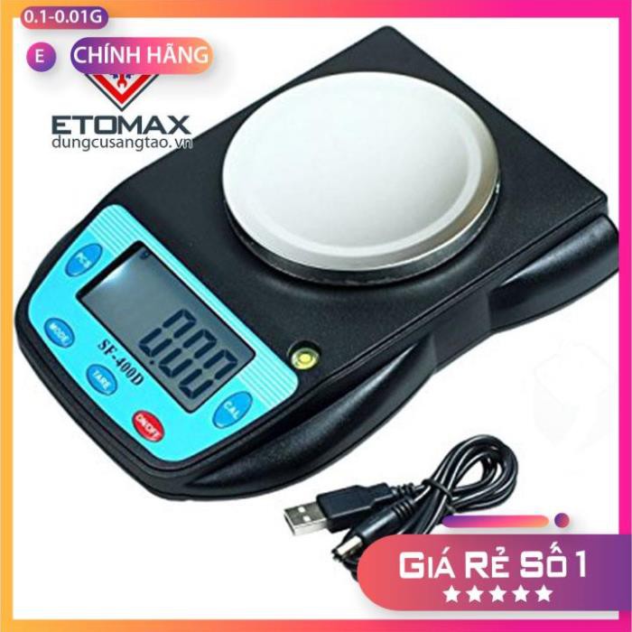 Cân tiểu ly điện tử để bàn 500g x 0.01g SF-400D, Cân chuyên phòng thí nghiệm độ chính xác cao, sai số 1% gram