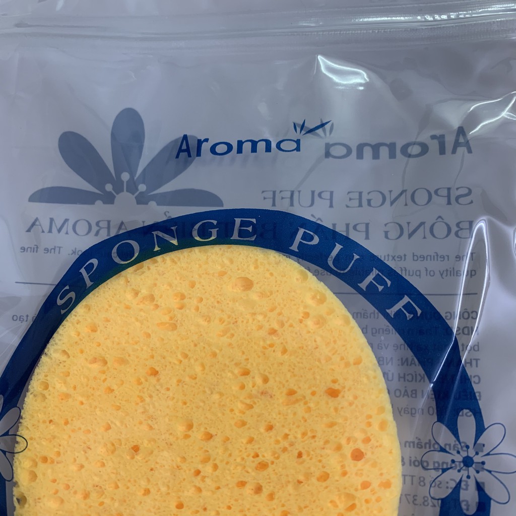 Bông Rửa Mặt Bọt Biển Massage Aroma Sponge Puff Hàn Quốc 7g | BigBuy360 - bigbuy360.vn