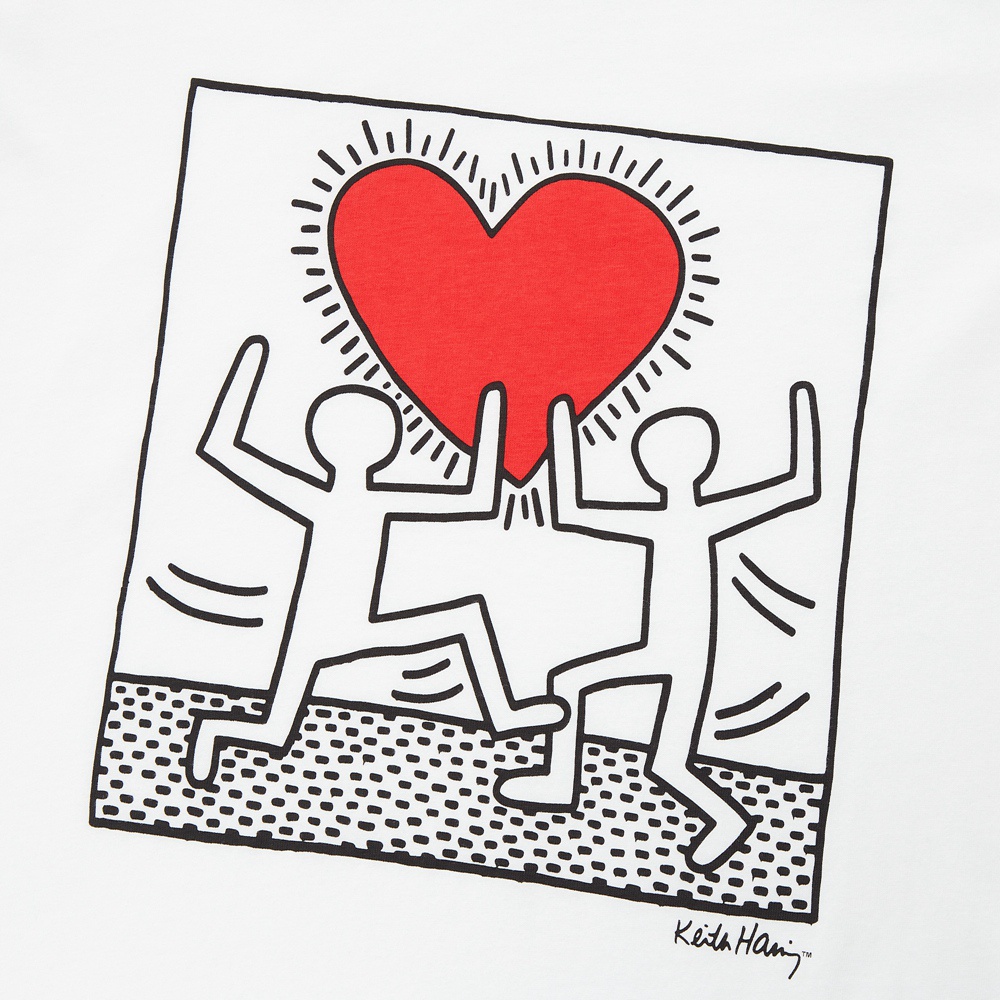 Áo thun Uniqlo 446363 tay ngắn in hình Keith Haring