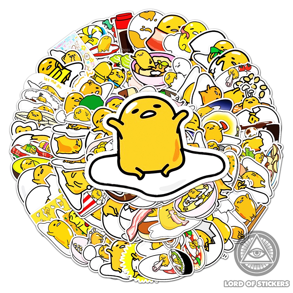 Set 100 Hình Dán Trứng Lười Gudetama Sticker Hoạt Hình Cute Chống ...