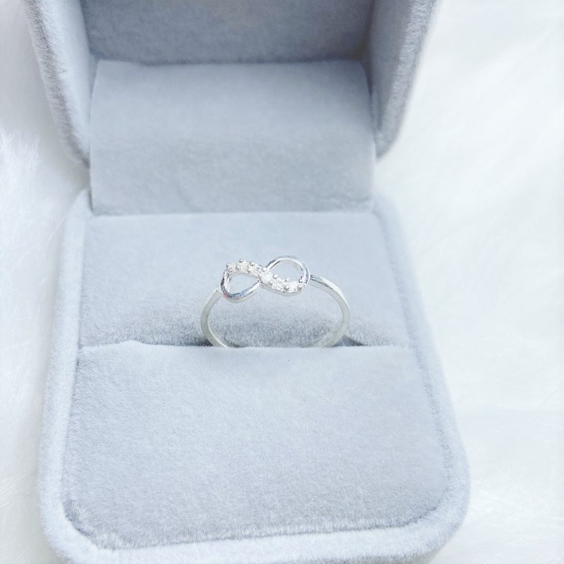 Nhẫn Bạc nữ mặt hình vô cực, chất liệu bạc ta cao cấp - Trang sức bạc Evasilver