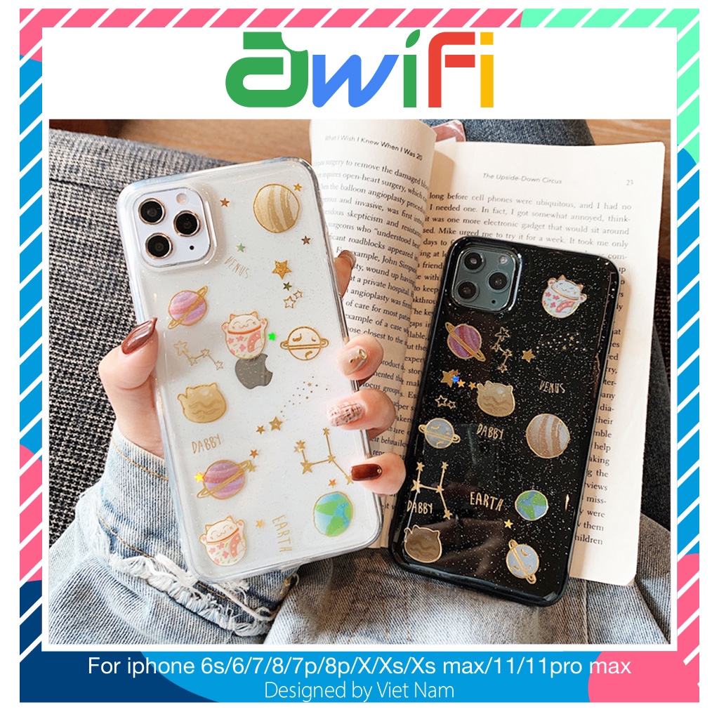Ốp lưng iphone galaxy hình mèo 5/5s/6/6plus/6s/6splus/7/7plus/8/8plus/x/xr/xs/11/12/pro/max/plus/promax- Awifi Case P4-7