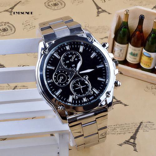 Eye EYe❀Đồng Hồ Analog Máy Quartz Dây Thép Không Gỉ Sang Trọng