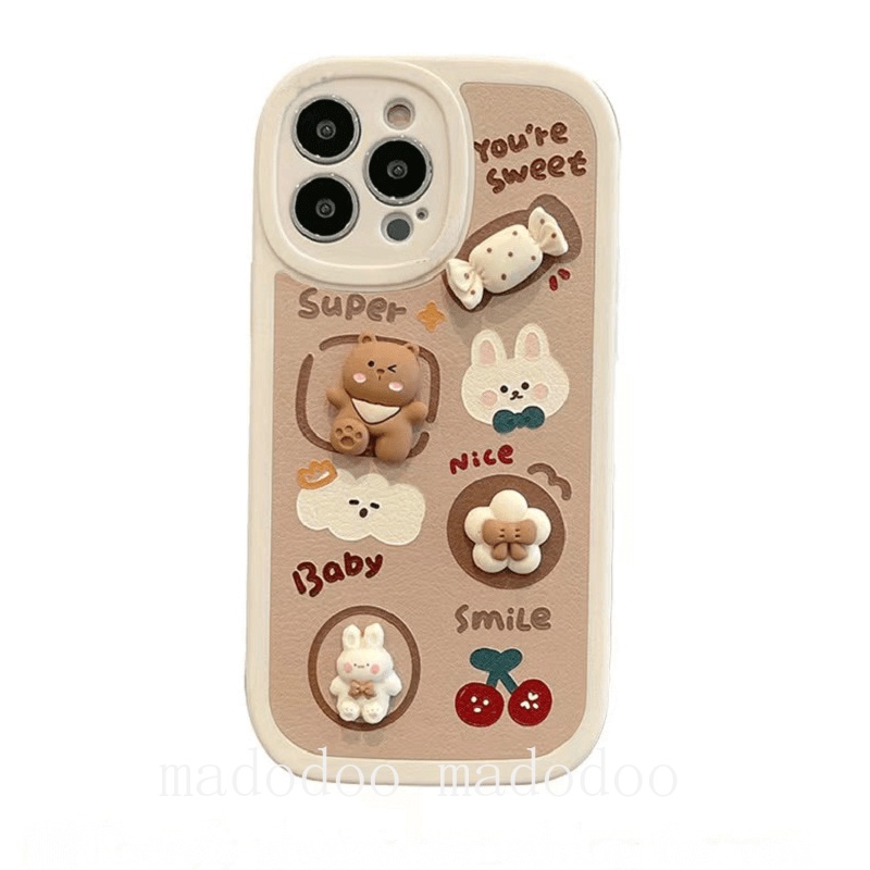 Cute Casing Samsung S23 S22 Ultra 5G S21 S20 FE S22+ S20+ Plus A54 A34 A24 A04 A14 A03 Core A71 A20S A53 A33 A52 A52S A03S A02S A10S A11 A12 M11 M12 A50 A50S A30S Cartoon Candy Bear Rabbit Flower Bow Strawberry Cherry Shockproof Soft Phone Case XPN 05