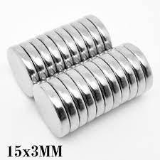 Nam châm siêu mạnh GAOMS, cặp viên tròn 15x3mm có lỗ và không lỗ