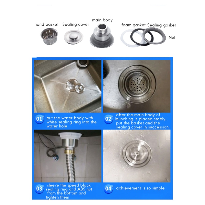 Ống Thoát Nước Bồn Rửa Chén Bằng Thép Không Gỉ