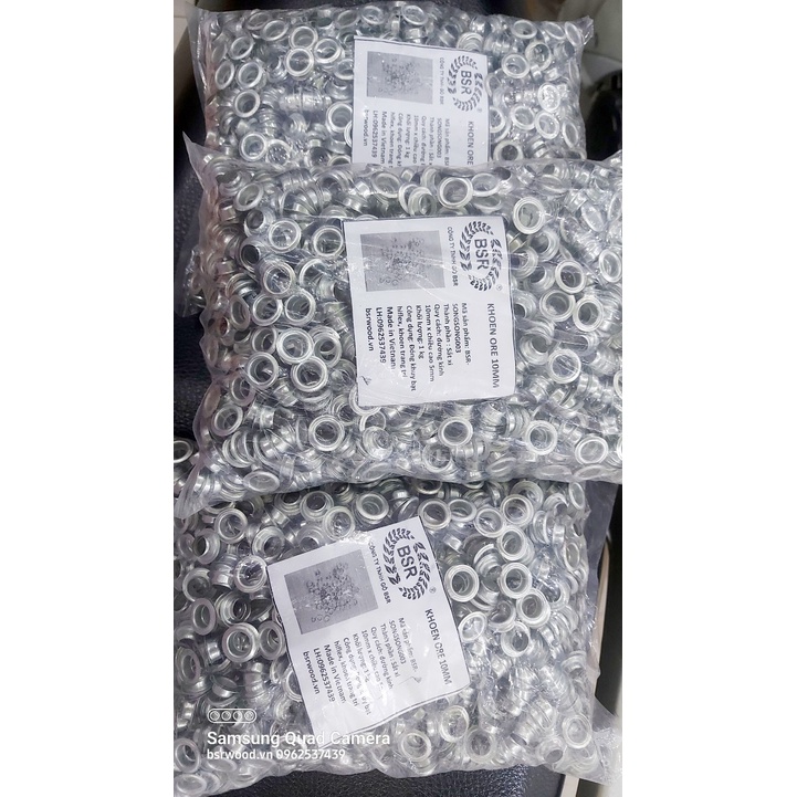 Khoen ore 10mm Bằng SẮT xi Màu BẠC,Màu VÀNG Bán sỉ 1kg KHÔNG long đền Khuy mắt cáo 10ly đóng bạt quảng cáo, bạt lưới
