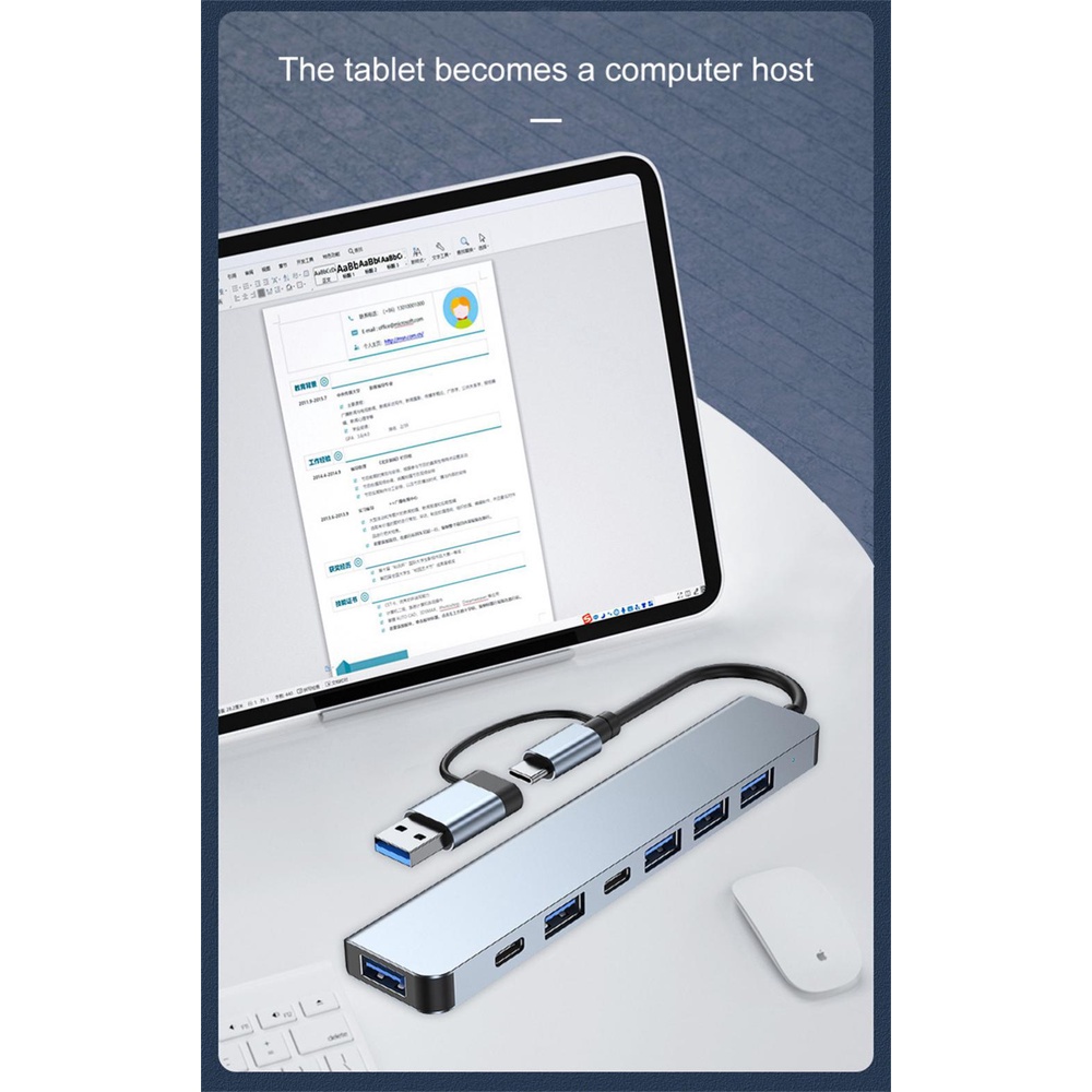 Bộ Chia Cổng Usb C 2 Trong 1 Thành Cổng Usb 3.0 SD / TF Cho Điện Thoại / Máy Tính Bảng / Laptop