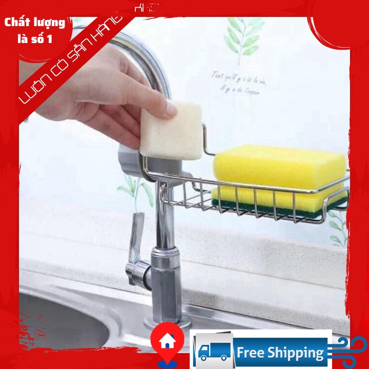 Giá treo bồn rửa bát inox 304 cao cấp, Giá Treo Vòi Đựng Đồ , Giẻ Rửa Chén Bát - Kệ Gắn Vòi INOX Cao Cấp