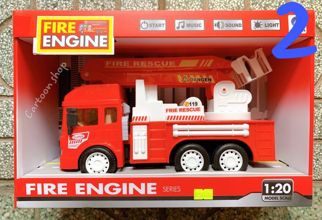 Xe đổ rác/ cứu hỏa/ công trình chạy trớn có đèn và âm thanh